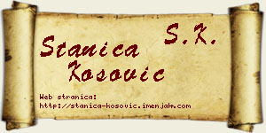 Stanica Kosović vizit kartica